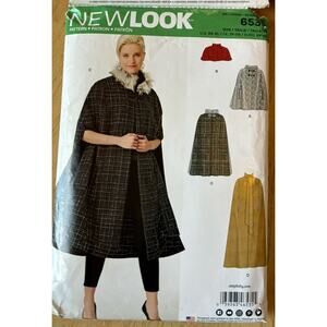 Sew Pattern Capes, capelets, ponchos, military fur, tie collar Simplicity 6535